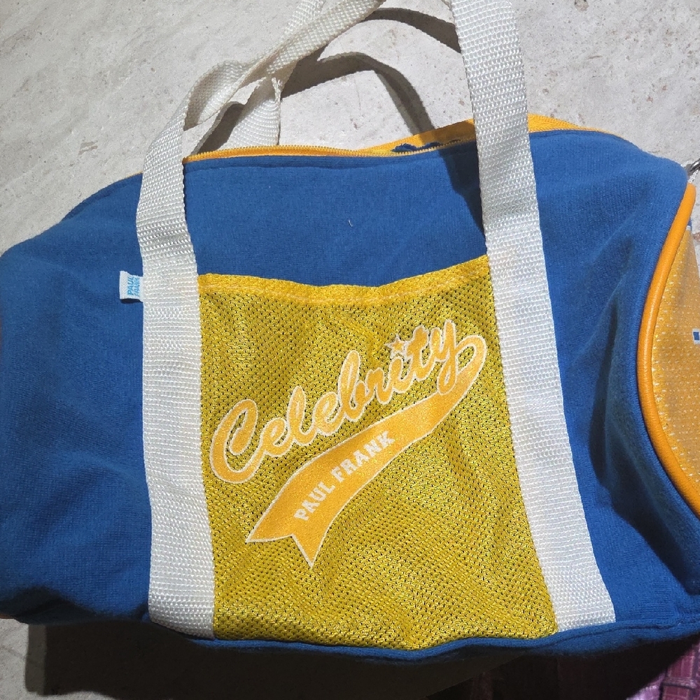 Paul Frank Blue and Yellow Celebrity Bag